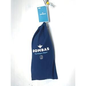 New in bag gray BOMBAS slippers Men’s size Large